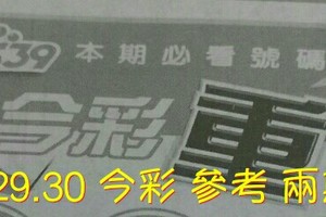 1/29.30 今彩【超重點】參考。兩期用。。參考