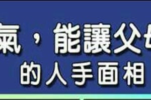 最爭氣，能讓父母驕傲的人手面相