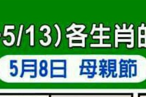 情況嚴重~5/7~5/13 各生肖整體運勢~留言對媽的愛。。 