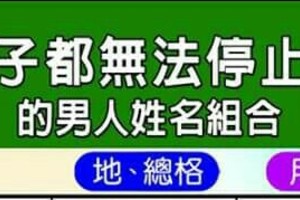 一輩子都無法停止獵艷的男人姓名組合