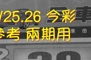 5/25.26 今彩【財星數字】 參考 。。超強。兩期用