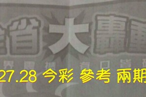 5/27.28 今彩【大轟動】 參考 兩期用