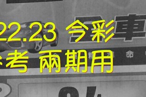 6/22.23 今彩【財神密碼】 參考 兩期用