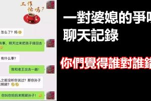 一對婆媳的爭吵聊天記錄，你們覺得誰對誰錯？