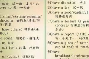 初中英語老師「吐血」整理：500組短語分類匯總！考試必備！