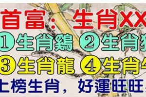 今日財運大旺的5個生肖