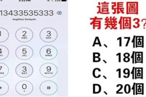 考眼力：看走眼？這張圖有幾個3？測你的觀察力是不是頂級！