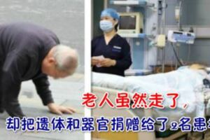 淚目！8旬老人跪倒妻子遺體面前！結婚50年雙雙做出一個決定……