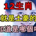 12生肖天生就是土豪的生肖，你知道是哪個嗎？