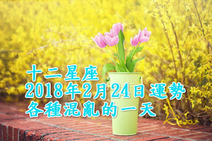 十二星座2018年2月24日運勢 各種混亂的一天