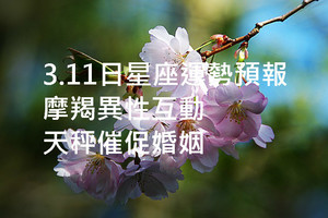 3.11日星座運勢預報：摩羯異性互動，天秤催促婚姻