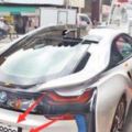 臺中豐原有臺千萬BMWi8超跑違規停車，警3分鐘強制拖走！沒想到車主竟然……這下慘了！（視頻）