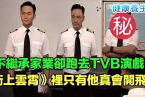 不繼承家業卻跑去TVB演戲，《衝上雲霄》裡只有他真會開飛機！他是...