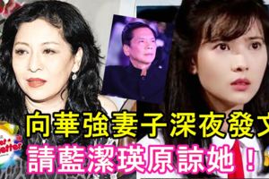 向華強妻子終於深夜發文：請藍潔瑛原諒她，網友：我好像知道了什麼！