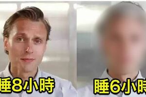 科學研究每天睡「6小時和8小時」的區別，才不過5天，每天睡6小時的「臉部變化」嚇傻眾人