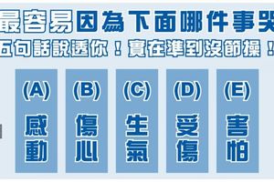 你最容易因為哪件事哭？ 五句話說透你！實在準到沒節操！