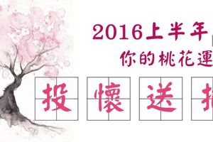  【愛運測字】2016上半年你的桃花運程