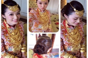 中國土豪女兒結婚嫁妝五公斤金飾連身掛，亮點在最後一張！