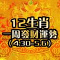 12生肖一周發財運勢【4.30-5.6】