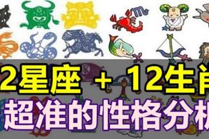 12星座+12生肖=超準的性格分析！你是這樣的嗎？