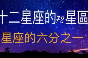 震驚！根據十二星座的72星區，你只是這個星座的六分之一！