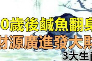 40歲後鹹魚翻身，財源廣進發大財的3大生肖