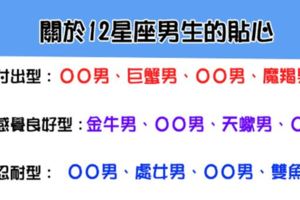 「如何讀懂12星座男生的貼心」我們都不曾注意到他們貼心的表現！