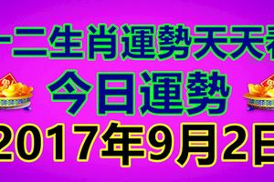 十二生肖運勢天天看，今日運勢：9月2日