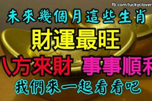 未來幾個月這些生肖財運最旺，八方來財，事事順利，我們來一起看看吧