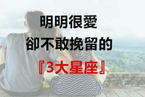 明明很愛，卻不挽留的星座