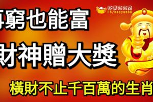 再窮也能富！11月8號起財神臨門贈大獎，橫財不止千百萬的生肖