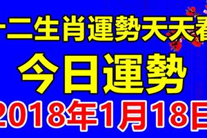 十二生肖運勢天天看，今日運勢：2018年1月18日