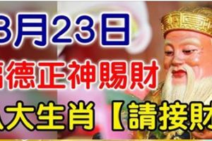 3月23日，福德正神賜財，八大生肖【請接財】必靈！