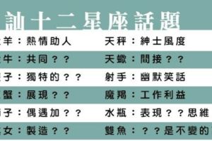 想讓十二星座第一眼對你有好感，這些「搭訕」起手式請你務必要記住！