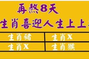 再熬8天，之後天天都是上上籤，陞官、有橫財、事事都順