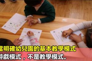 應當明確幼兒園的基本教學模式是游戲模式，不是教學模式。