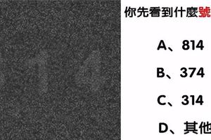 心理測驗：你先看到什麼號碼？測出你的深度性格！