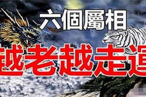 年齡越大越走運的6個生肖，天生就是老來富。