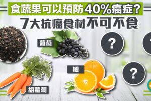 食蔬果可以預防40%癌症?7大抗癌食材不可不食