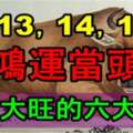 9月13，14，15號鴻運當頭，財運大旺的六大生肖