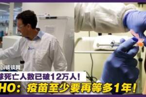 全球死亡人數已破12萬人！WHO：疫苗至少要再等多1年！