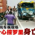 目睹反向道車禍現場羅裡司機分神撞羅裡死亡