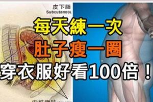 每天練一次，肚子瘦一圈，穿衣服好看100倍！再也不是「大肚婆」了！