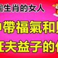 這幾個生肖的女人命中帶福氣和財運！是旺夫益子的代表！