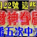 11月22號開始財神眷顧，三番五次中大獎的生肖