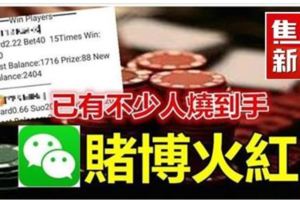 驚爆!!殺進大馬!!微信wechat賭博火紅已有不少人燒到手！！