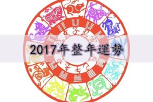 2017「整年」運勢，從12生肖開始！快來看看專家解析今年的總體運勢....