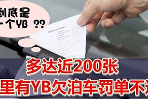 多達近200張，YB欠泊車罰單不還！