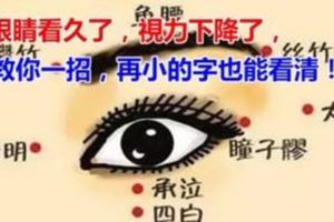 眼睛看久了，視力下降了，教你一招，再小的字也能看清！