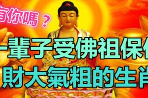 一輩子受佛祖保佑，財大氣粗的3大生肖，有你嗎？